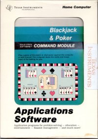 Blackjack & Poker TI-99 US box art
